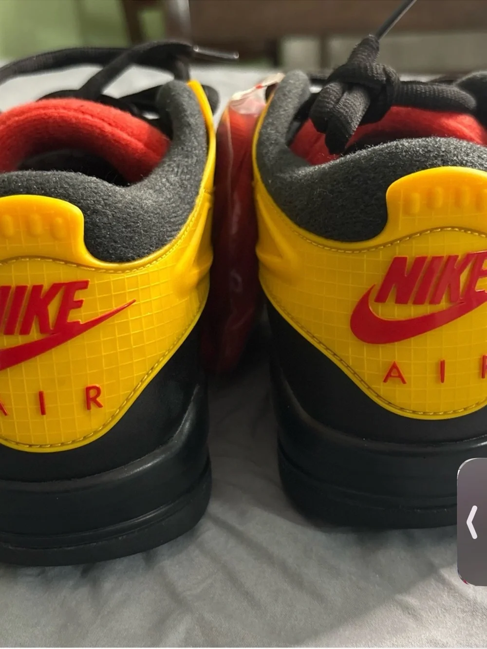 Jordan Men's Black and Yellow Low-Top Sneakers